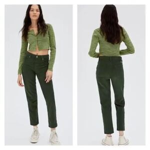 Aritzia Sunday Best Zola Mom Corduroy Pants in Scarab Green Size 00